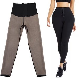 High waist Faux fur-lined leggings | Tummy control